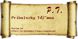 Pribelszky Tímea névjegykártya
